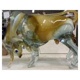 Hand blown Murano glass Bull