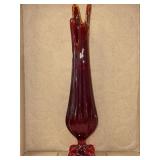 Red Fenton Glass Vase