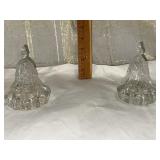 24% lead crystal birds on bells figurines and 2