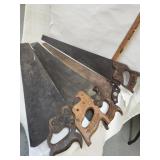 5 Vtg. Hand saws