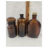 Vtg. Brown Glass
