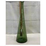 Mid-century modern green Empolli glass vase