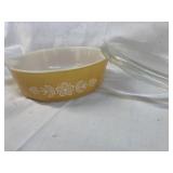 Vintage PYREX Butterfly Gold casserole dishes