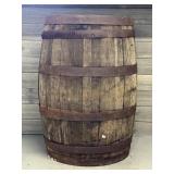 Rustic looking wine barrel