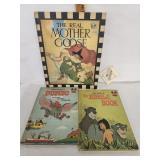 3 Vtg. BOOKS ,Mother Goose, Jungle Book, Dumbo