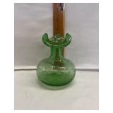 Hand Blown Green Art Glass Vase