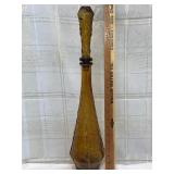 Amber colored empolli style vase