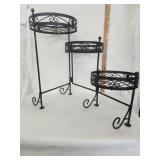 Black Coated Steel Plant stand