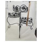 Black Coated Steel plant stand