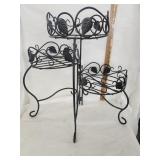 Black Coated Steel Plant Stand
