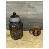 Art deco style cup and a cookie jar
