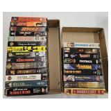 23 VHS tapes, action-adventure, sports, etc