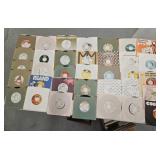 35 assorted 45rpm vinyl records, many promo copies