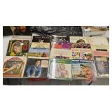 22 vinyl record albums: comedy, country,  etc