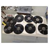 8 Elvis Presley albums w/o covers & 2 calendars