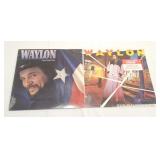 2 Waylon Jennings Vinyl Record Albums, Sealed