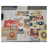 34  assorted 45rpm vinyl records