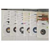 36 assorted 45 vinyl records