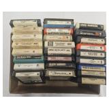 25 assorted 8-track tapes