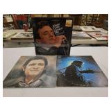 3 Johhny Cash vinyl record albums