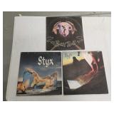 3 Styx record albums: Crystal Ball, Equinox,