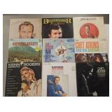 9 country music vinyl record albums