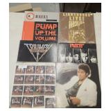 6 vinyl record albums: Ratt, County Joe, Michael