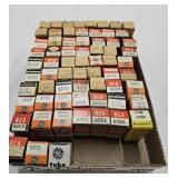 Vintage assorted electron tubes, approximately 75
