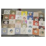 35 assorted 45rpm vinyl records, many promo copies