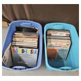 2 totes of leftovers: odds & ends, no covers,