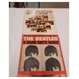 2 early Beatles vinyl record albums