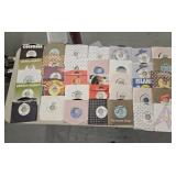 35 assorted 45rpm vinyl records, many promo copies