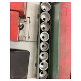 Set of large sockets from 2 1/16 up to 2 1/2