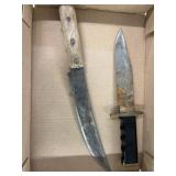 Old Kitchen Knife & Hunting Knife