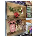 Clay Roses & Assorted Decorative Items