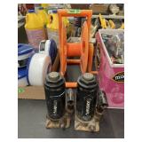 Extension cord reel & 2 bottle jacks