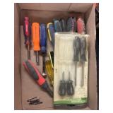 Assorted types of screw drivers