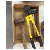 Rubber Mallet, sm Sledgehammer & Bolt Cutters