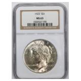 1923 NGC MS63 Silver Peace Dollar