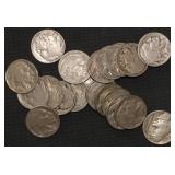 20x Full Date Buffalo Nickels