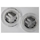 1/4 oz. t. .999 Fine Silver Rounds(1/2 oz. t. tota