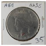1923-S Peace Silver Dollar, 90% Silver Coin