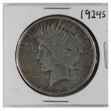 1924-S Peace Silver Dollar, 90% Silver Coin