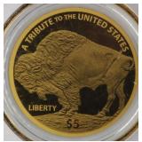 1/200th oz. t. .999 Fine Gold 'Buffalo' Round