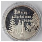 1 oz. t. .999 Fine Silver Vintage 'Christmas' Roun