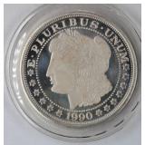 1 oz. t. .999 Fine Silver Round, 'Morgan' Design