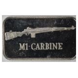 1 oz. t. .999 Fine Silver Bar, 'M1 Carbine'