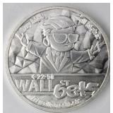 1 oz. t. .999 Fine Silver Round, '/r/wallstreetbet