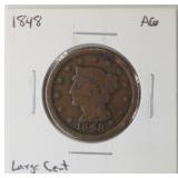 1848 Large Cent Coin