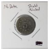 NO DATE Shield Nickel